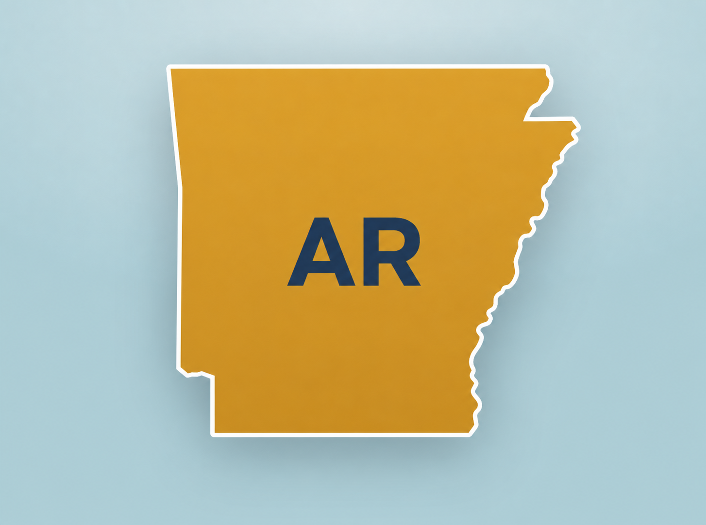 Stylized Map Of Arkansas